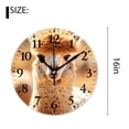thumbnail image 2 of 16 Inch Wall Clock Battery Operated Silent Clock Decorative for Office, Kitchen, Outdoor, Living Room，Cute Baby Alpaca Portrait in Green Woodland Creative, 2 of 4