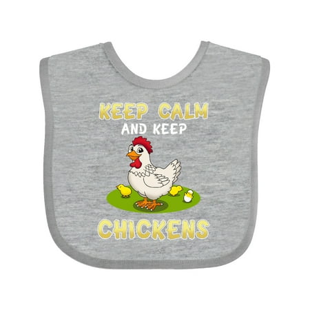 

Inktastic Keep Calm and Keep Chickens Farmer Gift Baby Boy or Baby Girl Bib