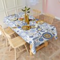 thumbnail image 4 of Boho Bohemia Flower Rectangle Tablecloth 60"x102",Waterproof Polyester Rectangle Table Cloth, Wipeable Spillproof Polyester Tablecloth for Dining, Camping, Indoor and Outdoor, 4 of 6