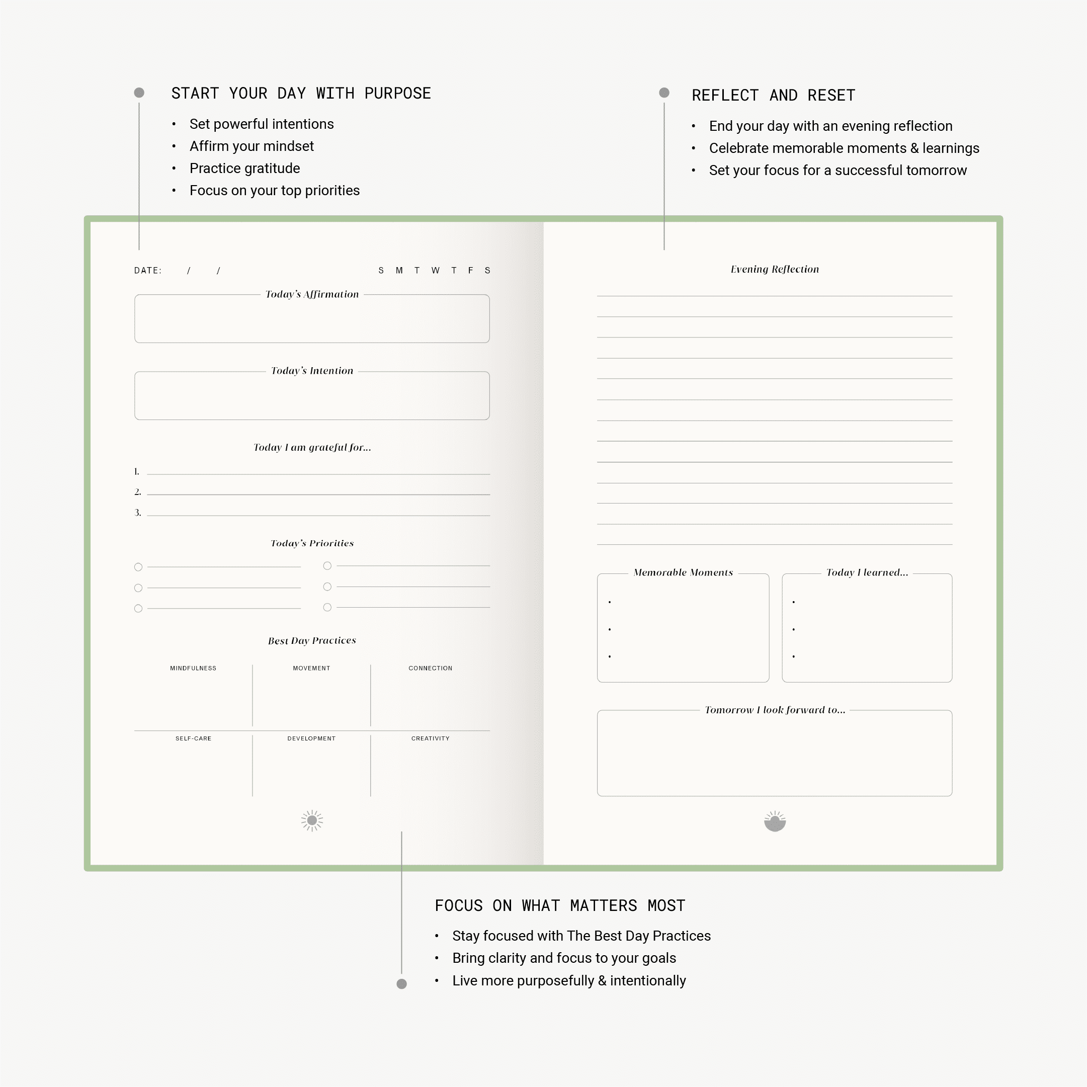 The Best Day Journal – A 12 Week Journal for Daily Gratitude & Growth
