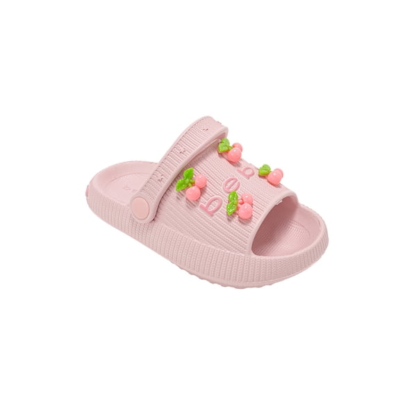 bebe Toddler Girls EVA Slides – Cute Slide Sandals with Charms