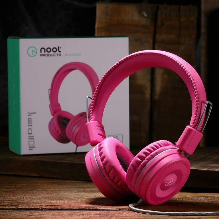 Kids Headphones noot products K22 Foldable Stereo Tangle Free 3.5mm Jack Wired Cord On Ear Headset for Children Teens Girls S Walmart