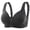 Black, variant on Bras for Women Full Coverage Large Size Front Buckle Wrap Up Tank Top Style Thin Breathable Black 38