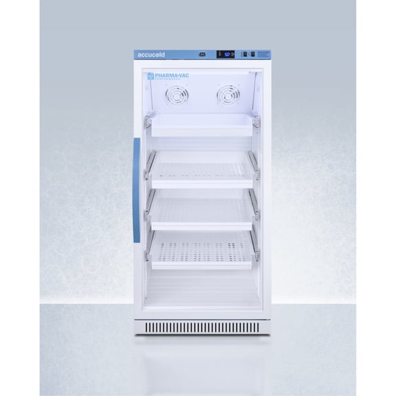 Pharma-Vac Performance Series all-refrigerator with glass door and interior drawers