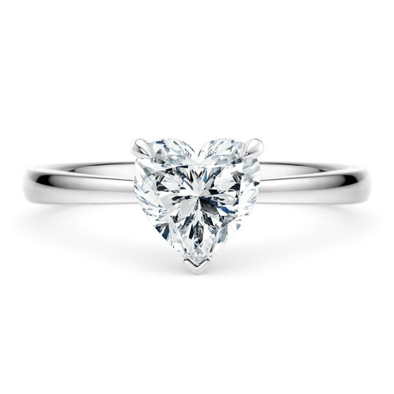 Sparkling Splendor: 1.5 Ct Heart-Shaped Moissanite Solitaire Engagement Ring in 925 Silver for Her
