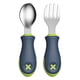 thumbnail image 1 of Juego de tenedor y cuchara para bebé, entrenamiento de alimentación, vajilla para niños de acero inoxidable, 1 of 6