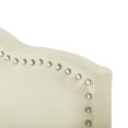 thumbnail image 3 of Nailhead Trim Scallop Shaped Twin Headboard in Off White, 3 of 7