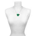 thumbnail image 3 of Delight Jewelry Acrylic 1" Green Heart Red Lucky Ladybug Necklace and Dangle Earrings Set, 3 of 6