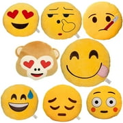 12" Emoji Stuffed Plush Emoticon Cushion Pillow Soft Toy 1PACK (Random Emoticon)