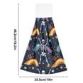 thumbnail image 2 of Dailycode Kitchen Wash Cloths with Hanging Loops Absorbent Absorbent Quick Drying Hand Towels, 2 Pack, Cute Skeletons Rainbows Stars, 2 of 7