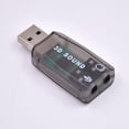 thumbnail image 2 of 2X USB Sound Card External Sound Card USB to 3.5Mm Stereo Audio Adapter for Win 7 8 Android Speaker Laptop Headset Brown, 2 of 6