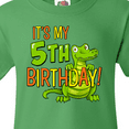 thumbnail image 4 of Inktastic It's My 5th Birthday with Cute Green Alligator Youth T-Shirt, 4 of 5