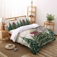 thumbnail image 3 of Merry Christmas King Size Comforter Set, Fantasy Xmas Trees Stars Winter Snowflakes Linen Bedding for All Seasons, 4 Pcs Bed Set with 1Comforter (90"x106") ,1 Sheet(94"x116"), 2 Pillowcases (19"x35"), 3 of 7