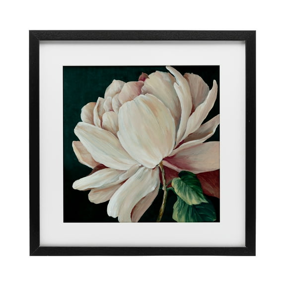 Stupell Industries Heart Of The Bloom Black Framed Print Under Glass design by Alex Black, 13 x 13