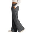 thumbnail image 4 of HCNTES Wide Leg sweatpants women for Women Casual Elastic High Waisted Drawstring Long Pants with Pockets（Dark Gray,S), 4 of 8