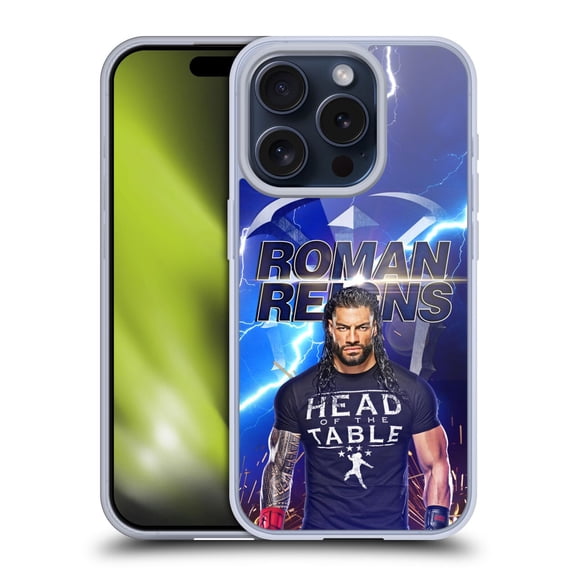 Head Case Designs WWE Roman Reigns Lightning Soft Gel Case for Apple iPhone 15 Pro