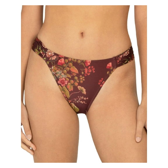 Peony Womens Floral Shirred Swim Bottom Separates