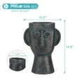 thumbnail image 3 of Joveco 14.6''H Face Planter Pot Indoor/Outdoor Decorative Flower Pot Concrete Planters with Drainage for Plants, Succulents, Flowers, and Cactus, 3 of 8