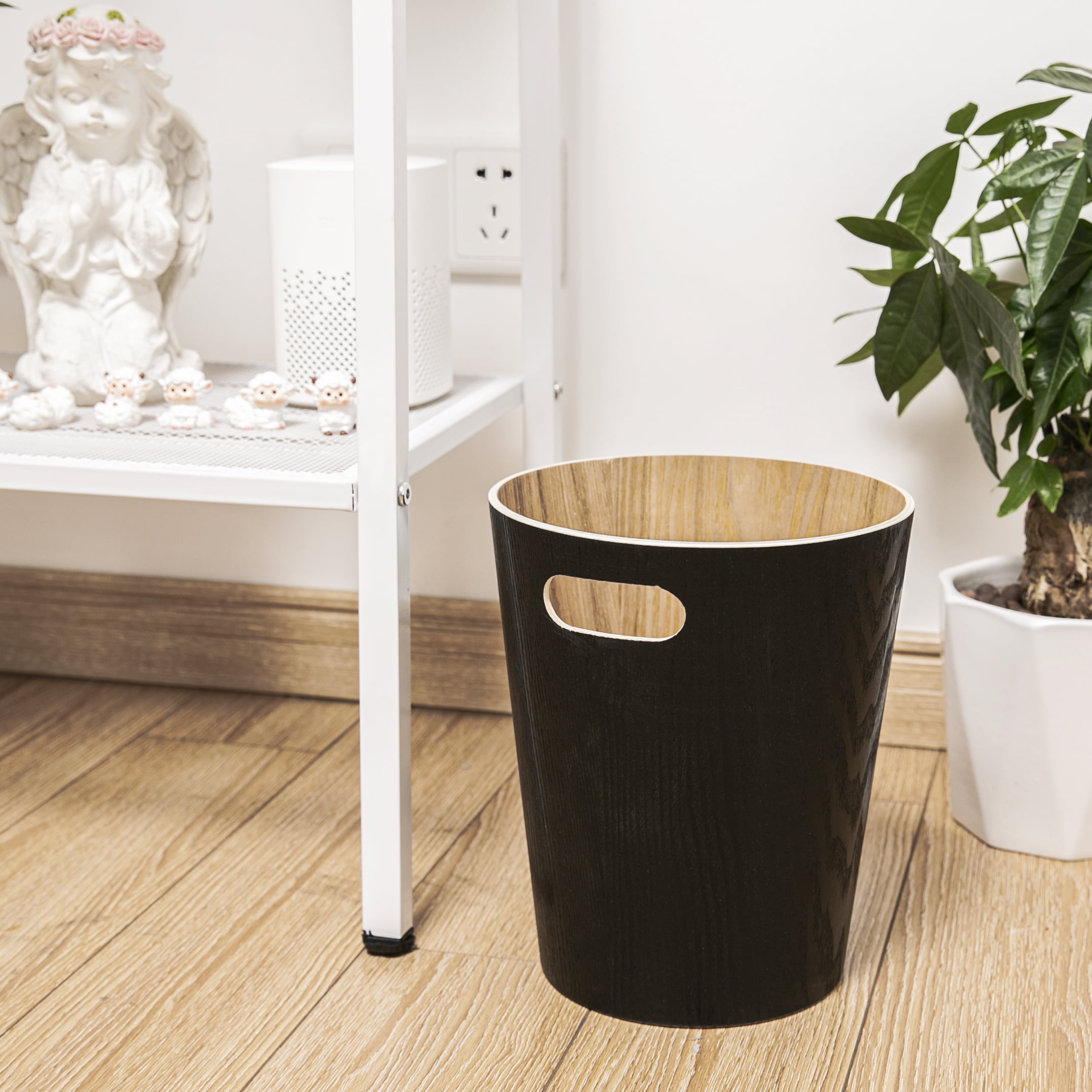 Homie Soft Close, Slim Trash Can 2.6 Gallon with Anti - Bag Slip Liner and Lid, Use As Mini Garbage Basket, Slim Dust Bin, or Decor in Bathroom