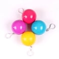 thumbnail image 2 of Disposable Rain Ponchos with Ball Storage Box Foldable Emergency Raincoats Rain Gear for Walking Hiking Camping, 8pcs, Random Color, 2 of 3