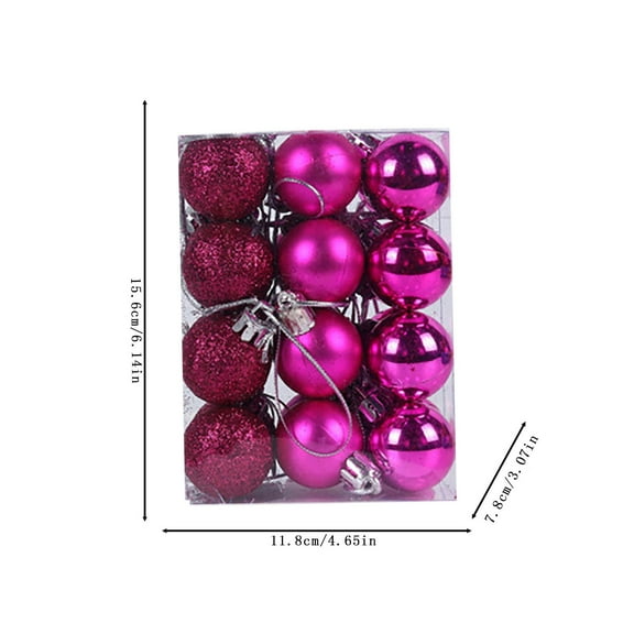 Qocolhg 24pcs 1.57 Inch Small Christmas Balls Ornaments Set Shatterproof Christmas Decorations Tree Balls for Holiday Wedding Party Decoration, Christmas Tree Hanging Ornaments Clearance