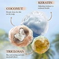 thumbnail image 3 of 1-3x 60g Champú esponjoso con aceite de coco anticaída, barra de champú espesa e hidratante, barra de champú acondicionador para masaje del cuero cabelludo, 2 unidades, 3 of 5