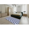 thumbnail image 5 of Ahgly Company Machine Washable Indoor Round Transitional Lavender Blue Area Rugs, 8' Round, 5 of 7