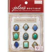 Jolee's French General Dimensional Stickers, 9-Pack, Layered Jewels