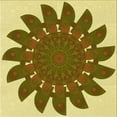 thumbnail image 1 of Ahgly Company Machine Washable Indoor Square Transitional Dark Bronze Brown Area Rugs, 5' Square, 1 of 7