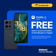 Walmart Family Mobile Motorola moto g 2025, 5G, 128GB, Gray - Prepaid Smartphone [Locked to Walmart Family Mobile]