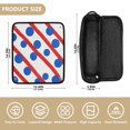 thumbnail image 5 of Hair Tools Storage with Heat Resistant Mat- Red and Blue Stripes Print Curling Iron Travel Bag/Flat Iron Case for Women, 5 of 8