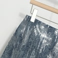 thumbnail image 4 of XIAONU Spicy Girl High Waisted Sequin Mini Skirt Slim Fit A Line Skirts Shiny Club Casual Short Skirt, 4 of 7