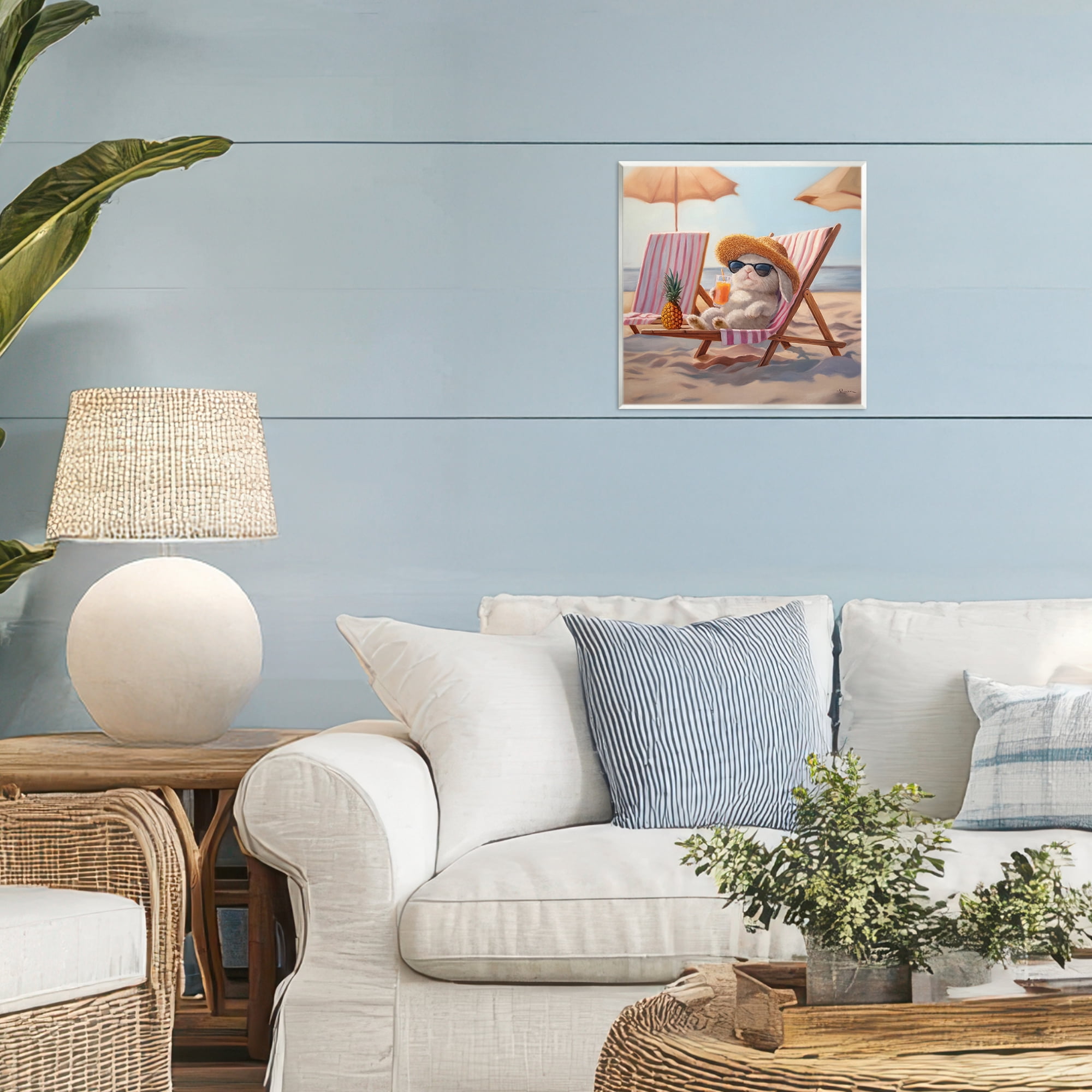 Beach Bun Relaxation Wall Plaque Art, design by Lucia Heffernan