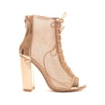 thumbnail image 2 of Women's Lace up Mesh Peep Toe Booties Ankle Boots, 2 of 3
