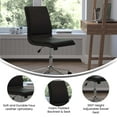 thumbnail image 6 of BizChair Mid-Back Armless Swivel Task Office Chair with LeatherSoft and Adjustable Chrome Base, Black, 6 of 12