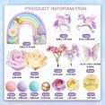 thumbnail image 3 of 38pcs Unicorn Cake Toppers Rainbow Cake Decorations, Flower Birthday Decor with Butterflies and Mini Balls for Boys and Girls Unicorn Theme Party Supplies, 3 of 4
