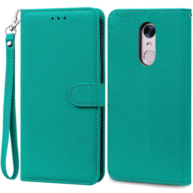For Xiaomi Redmi 5 Plus Case Redmi 5 Shockproof Wallet Flip Case for Xiomi Redmi 5 plus 5plus Phone Cases Leather Fundas Shell Cyan -Strap For Redmi 5 Plus