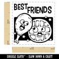 thumbnail image 2 of Chicken and Waffles Best Friends Self-Inking Rubber Stamp Ink Stamper - Orange Ink - Small 1 Inch, 2 of 7