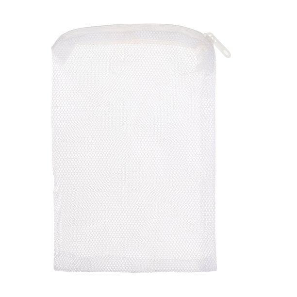 Bolsas de malla fina para filtros de acuario Unique Bargains, bolsas de malla con cremallera para filtro de carbón activado y resina, blancas, 5.9 x 3.9 pulgadas