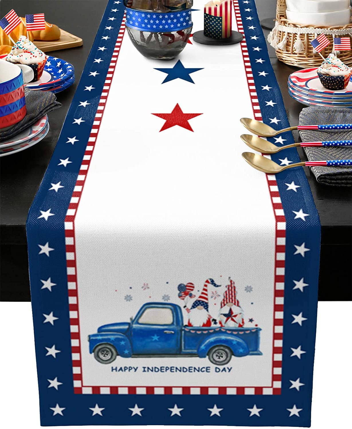 72 x 14 Patriotic Party Table Runner 