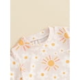 thumbnail image 6 of Suealasg Little Girls Summer Outfits Strawberry Print Round Neck Short Sleeve Tops + Elastic Waist Flare Pants 1T 2T 3T 4T 5T Kids Girls Beach Vacation Clothes, 6 of 8