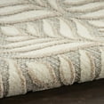 thumbnail image 3 of Nourison Aloha Tropical Palm Flatweave High-Low Indoor Outdoor Area Rug Ivory Grey 2'8" x 4', 3 of 8