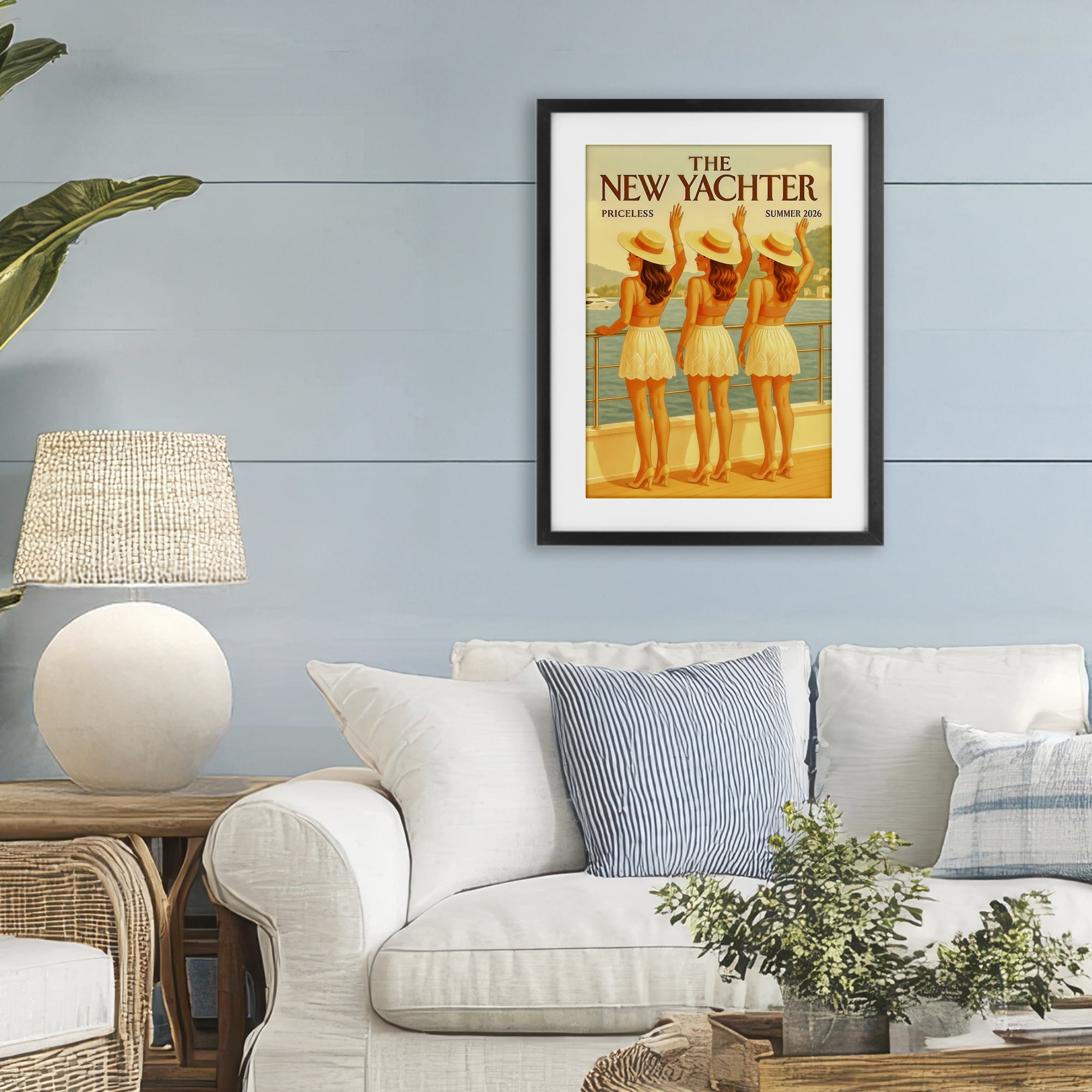 Stupell Industries Magazine Parody Fashion Trio Black Framed Print Under Glass, design by Grotto Studios