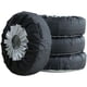 thumbnail image 2 of 4 unids/set 210D poliéster cubiertas de neumáticos de repuesto bolsas de almacenamiento con asa para neumáticos de 19 "-23" de diámetro - negro/plata Sincero Electrónica, 2 of 5