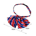 thumbnail image 6 of sunsanly Bow Tie Striped Color-Blocked Double-Layer Neck Tie Banks Flight Attendants Business Attire Uniforms Pre-tied Bow Tie, 6 of 8
