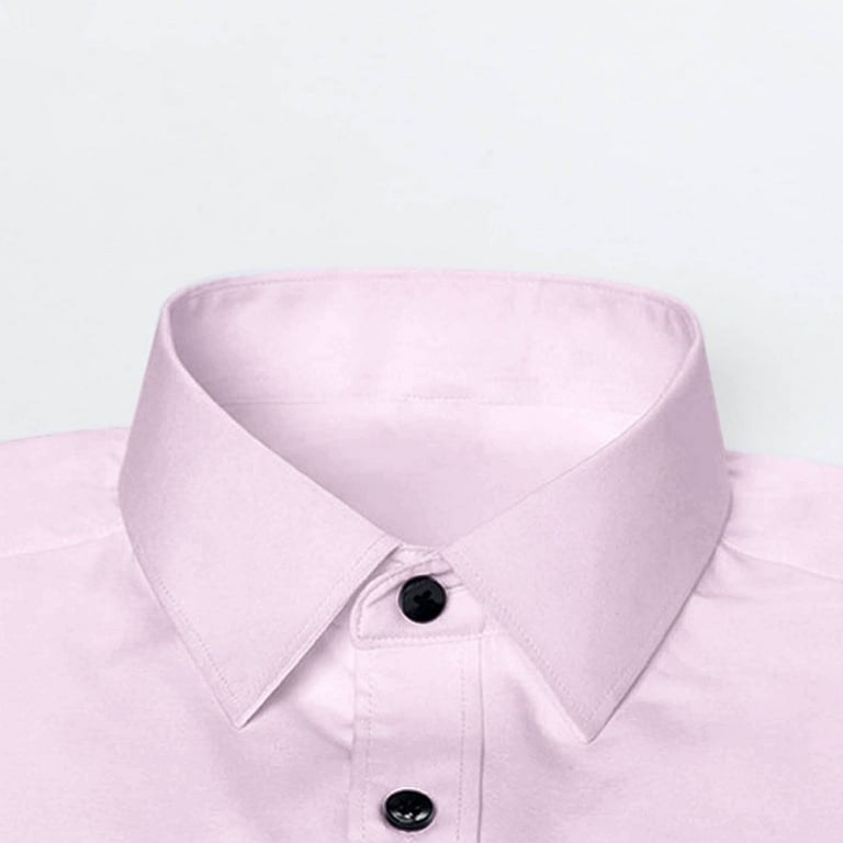 Bazeneo Mens Long Sleeve Dress Shirts Button Up Business Casual Shirts  Fitted Non Iron Formal Shirt Plain Colour Slim Fit Tops Wrinkle Free Light  Dressy Shirt Office Work Outfits - Walmart.com