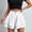 c01White, variant on Women's Double-layer Short High Waist Flare Short Casual Fashion Versatile Pleated Mini Short with Pockets White S