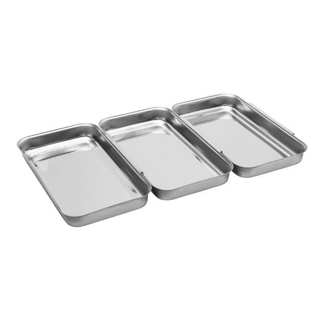 Juego de 3 bandejas para empanizar, bandejas para horno, bandejas para preparar alimentos, bandejas profesionales fáciles de limpiar para cocinar y