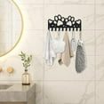 thumbnail image 6 of Paw Prints Coat Rack Wall Mount Heart Metal Dog Paw Key Holder for Wall 9.8×4.7inch 10 Hooks Dog Leash Decorative Black Key Hooks for Dog Lover Gift Coats Hats Towels Bags, 6 of 9