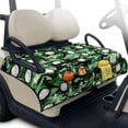 thumbnail image 2 of FKELYI Golf Cart Seat Cover Camo Green Star Golf Print Foldable Towel Blanket with Top Handle 4 Front Pockets for Storage fit Most EZGO Yamaha Club 2-Person Seat Carts, 2 of 7